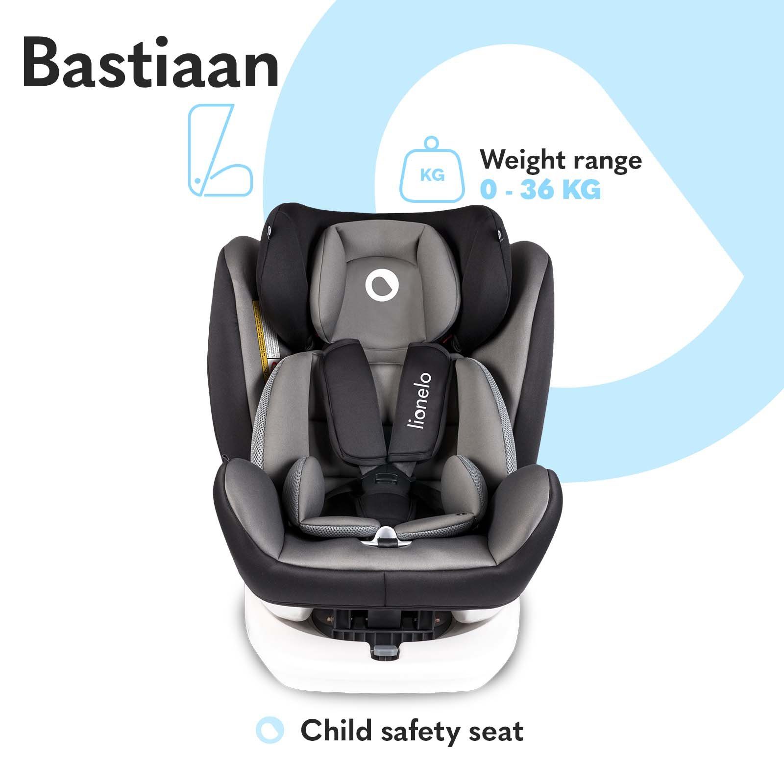 lionelo Autokindersitz Bastiaan, ab: ab 0 bis 11 Jahre (0-36 kg), bis: 11 Jahre, ab: 0,00 kg, bis: 36,00 kg, (Packung), TÜV SÜD ECE R 44/04 Dri-Seat für 0-12 Jahre