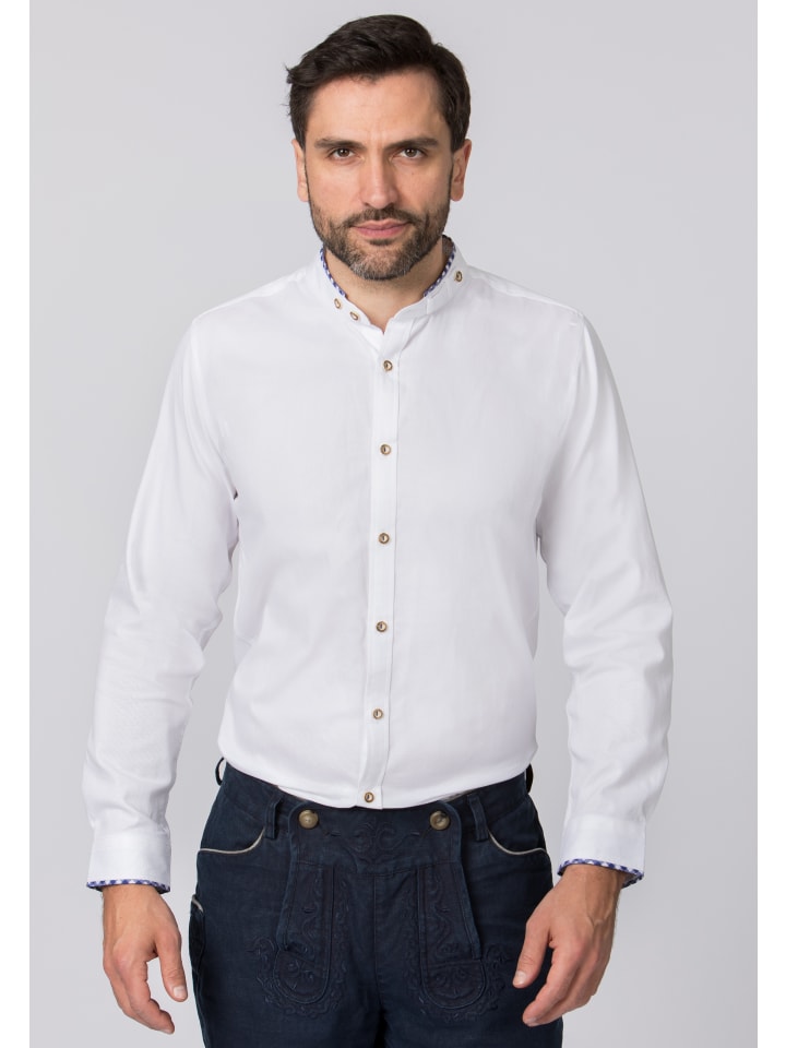 Stockerpoint Stockerpoint Trachtenhemd Alexio in weiss-blau günstig kaufen
