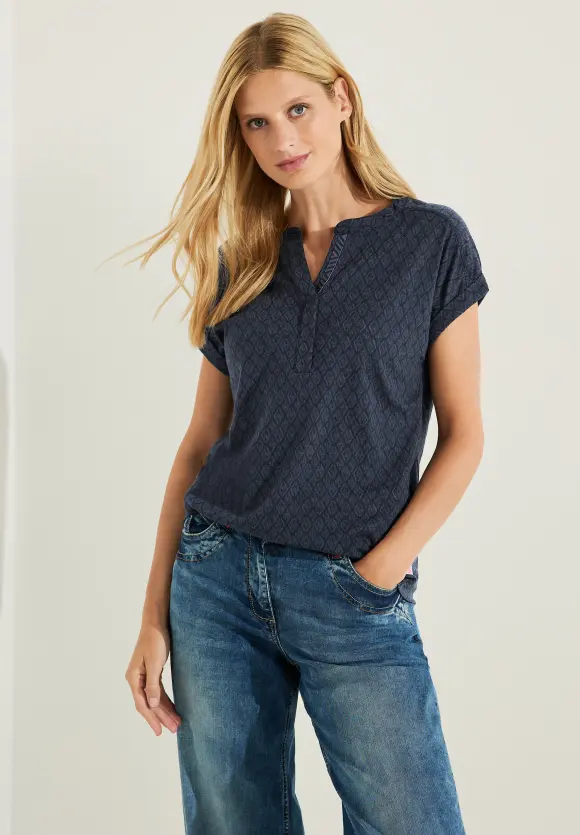 CECIL T-Shirt in Ausbrenner-Optik