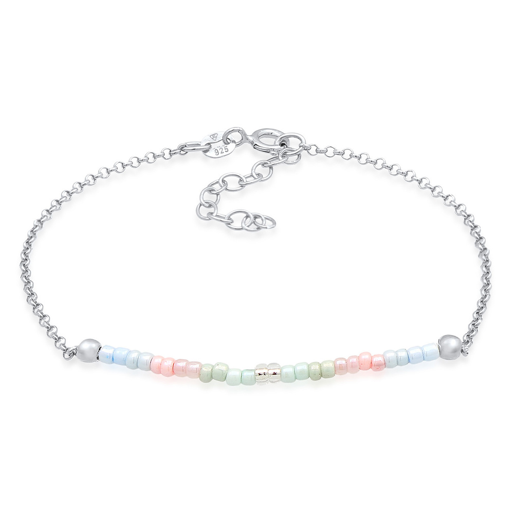 Elli Elli Bracelet Perles pour femmes boules pastel en argent sterling 925 Bracelet