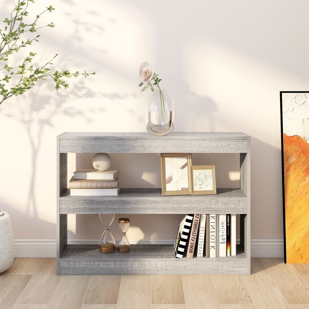 vidaXL Bücherregal Bücherregal/Raumteiler Grau Sonoma 100×30×72 cm, 1-tlg.