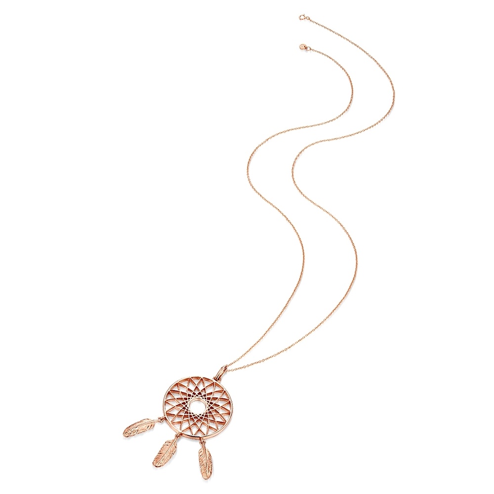 Glanzstücke München Collier en argent Plume Argent sterling en Or rose collier