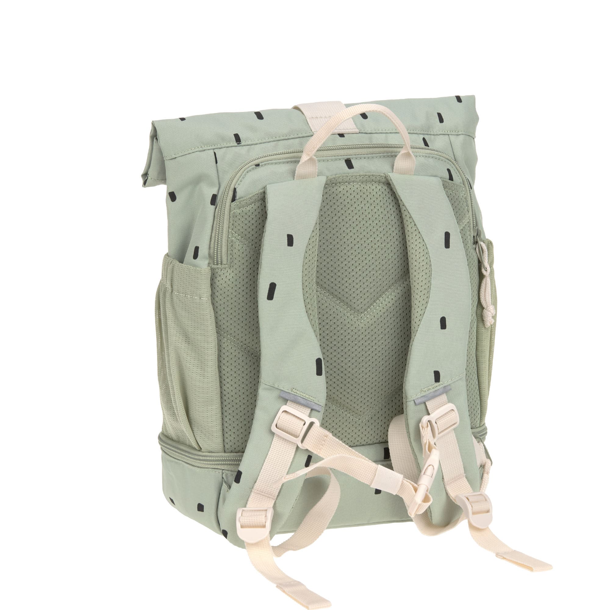 Kindergartenrucksack Rolltop - Happy Prints, Oliv