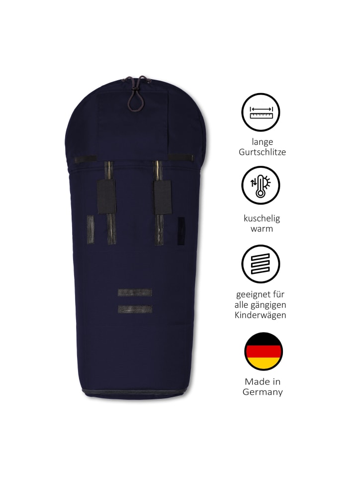 Hofbrucker Lammfell-Fußsack Iglu für Kinderwagen und Buggy in Navy Blue günstig kaufen onesize