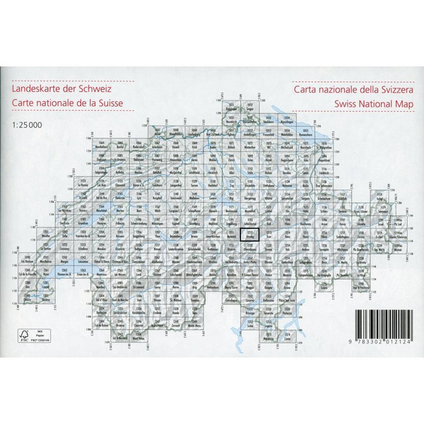 Swisstopo 1 : 25 000 Amsteg - Wanderkarte