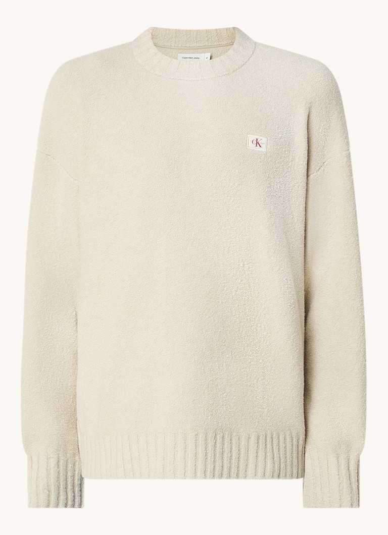 Calvin Klein Chunky knit bouclé sweater with logo