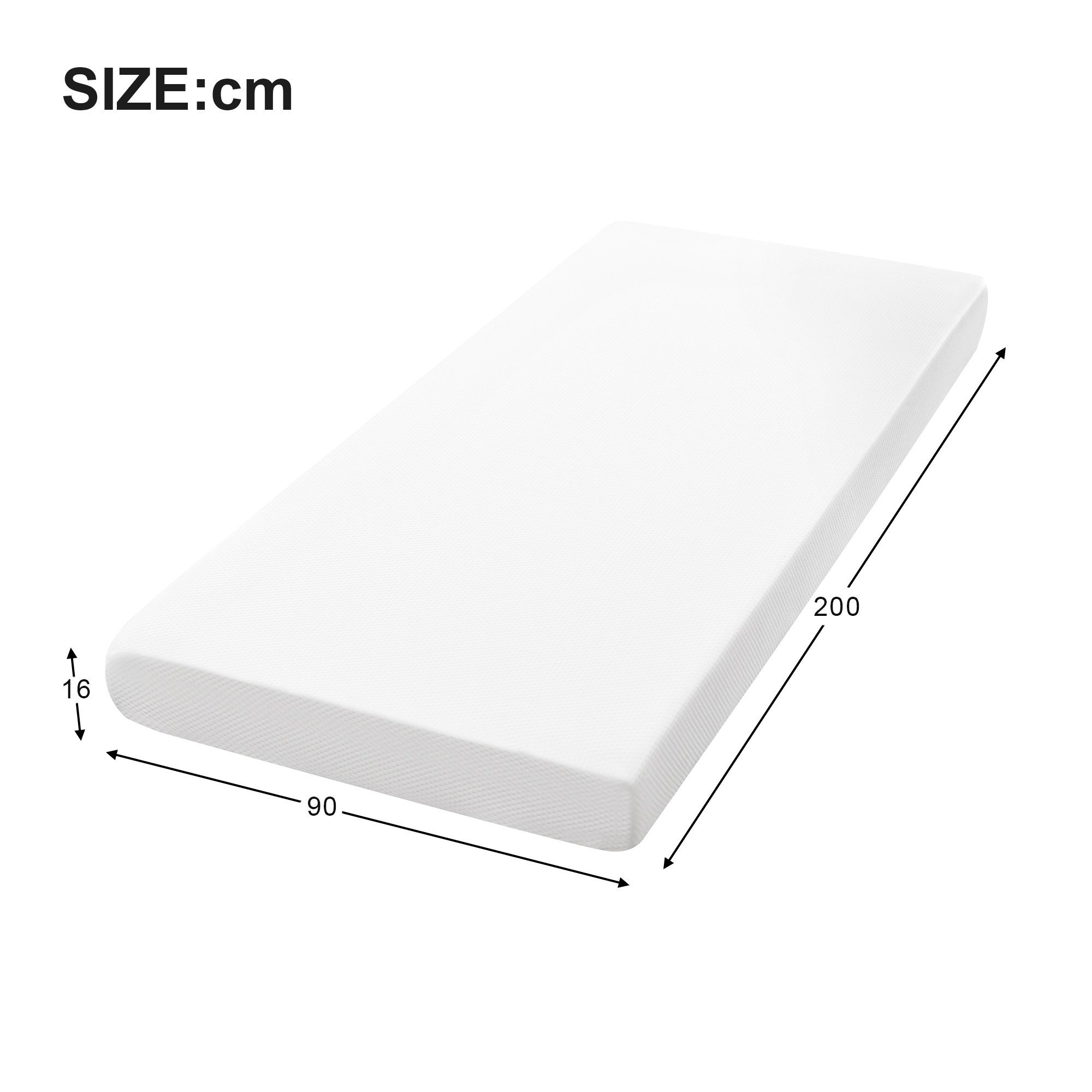 Komfortschaummatratze Matratze Schaumstoffmatratzen, BlingBin, 16 cm hoch, (Ergonomisch,Atmungsaktiv und Langlebig, Härte H3), Gesamtgröße 200x140x16cm