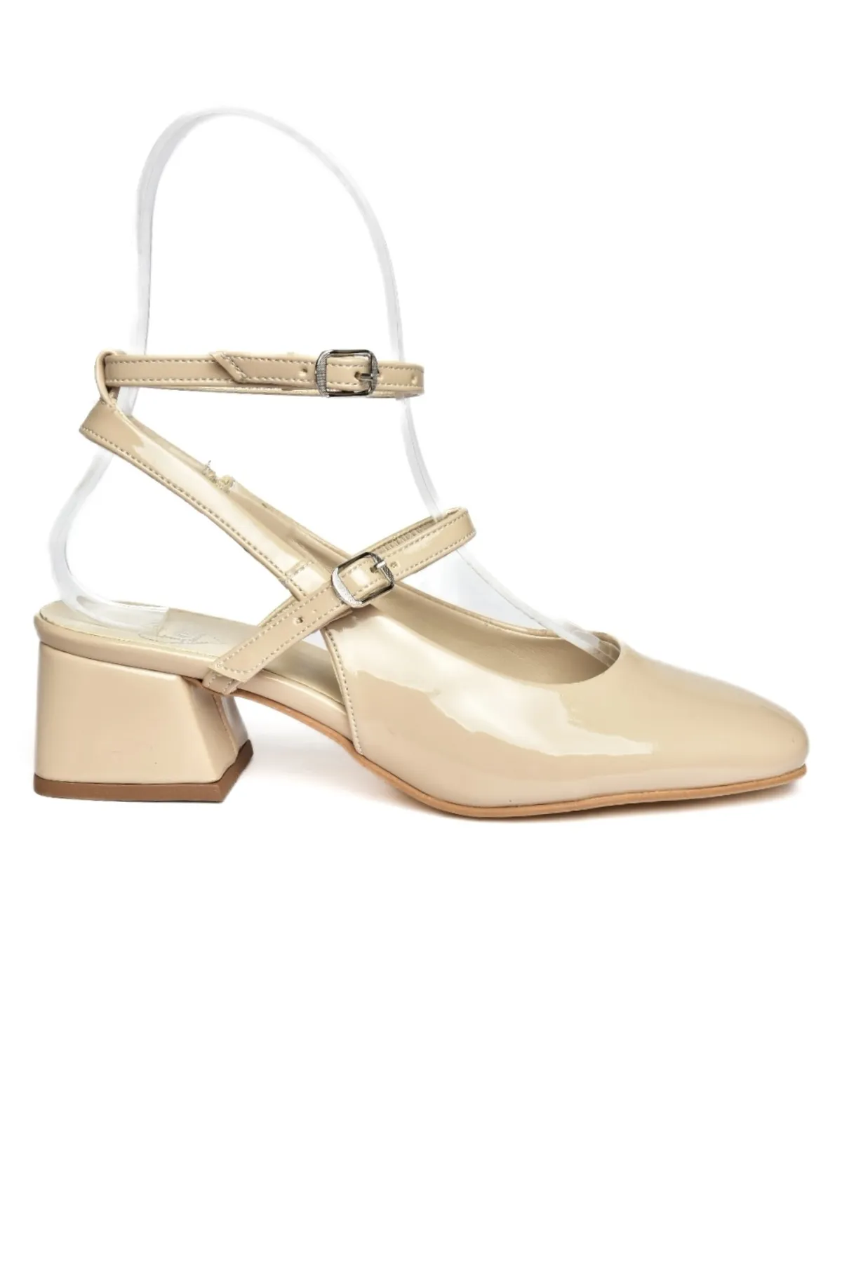 Fox Shoes  P654137008 Skin Mary Jane Lackleder Damenschuhe mit niedrigem Absatz Maryjane