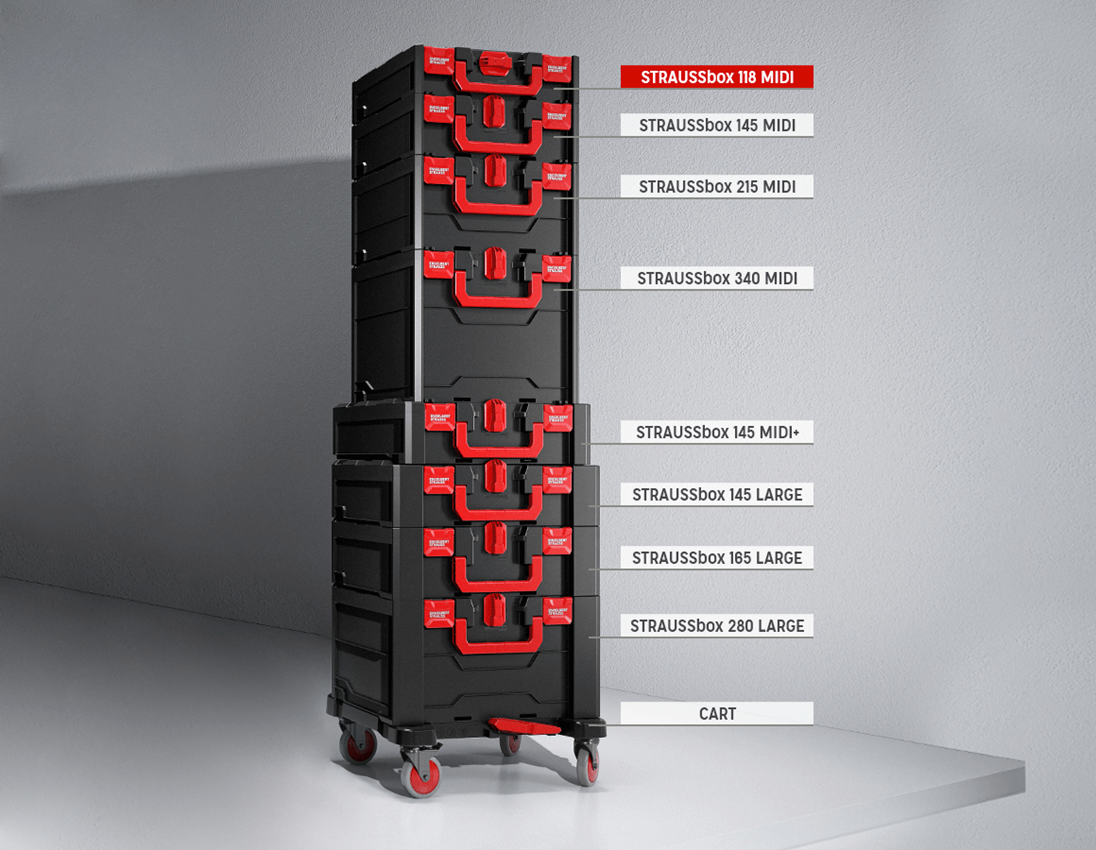 STRAUSSbox Werkzeug-Set 118 Elektro classic