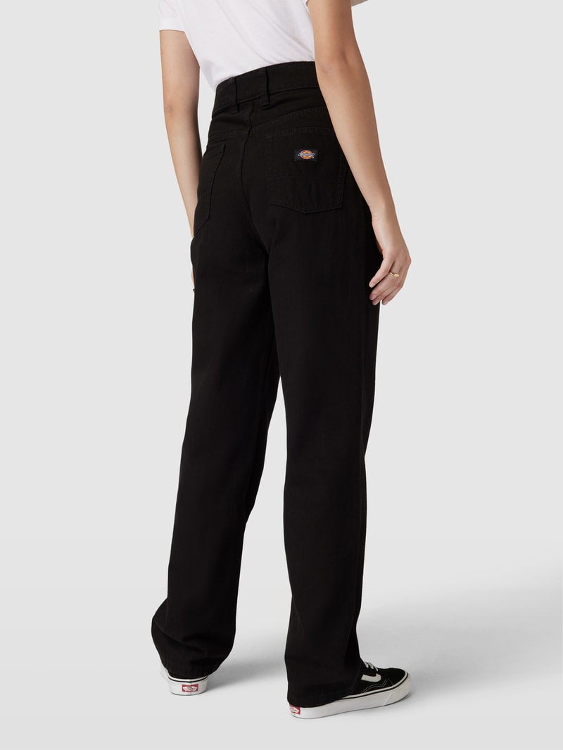 Straight Leg Jeans im 5-Pocket-Design Modell 'THOMASVILLE' in schwarz