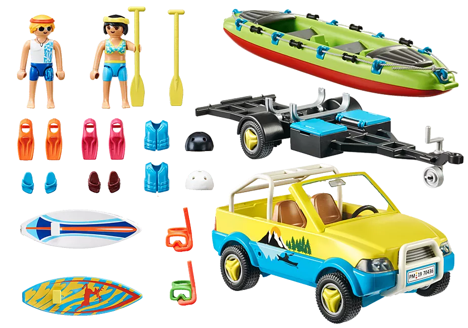 Strandauto mit Kanuanh&auml;nger