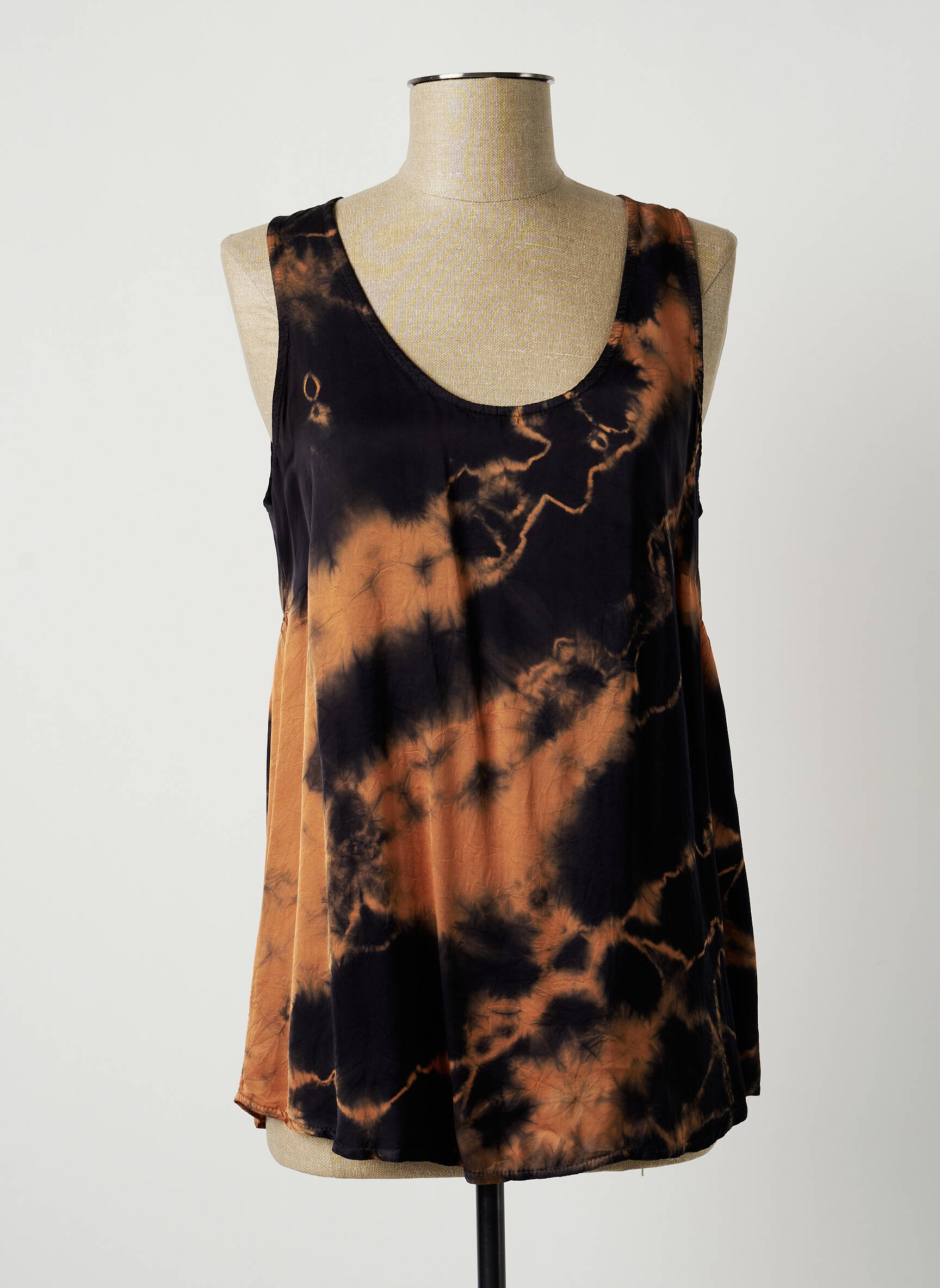 Lauren Vidal Tuniquesansmanche Femme couleur orange