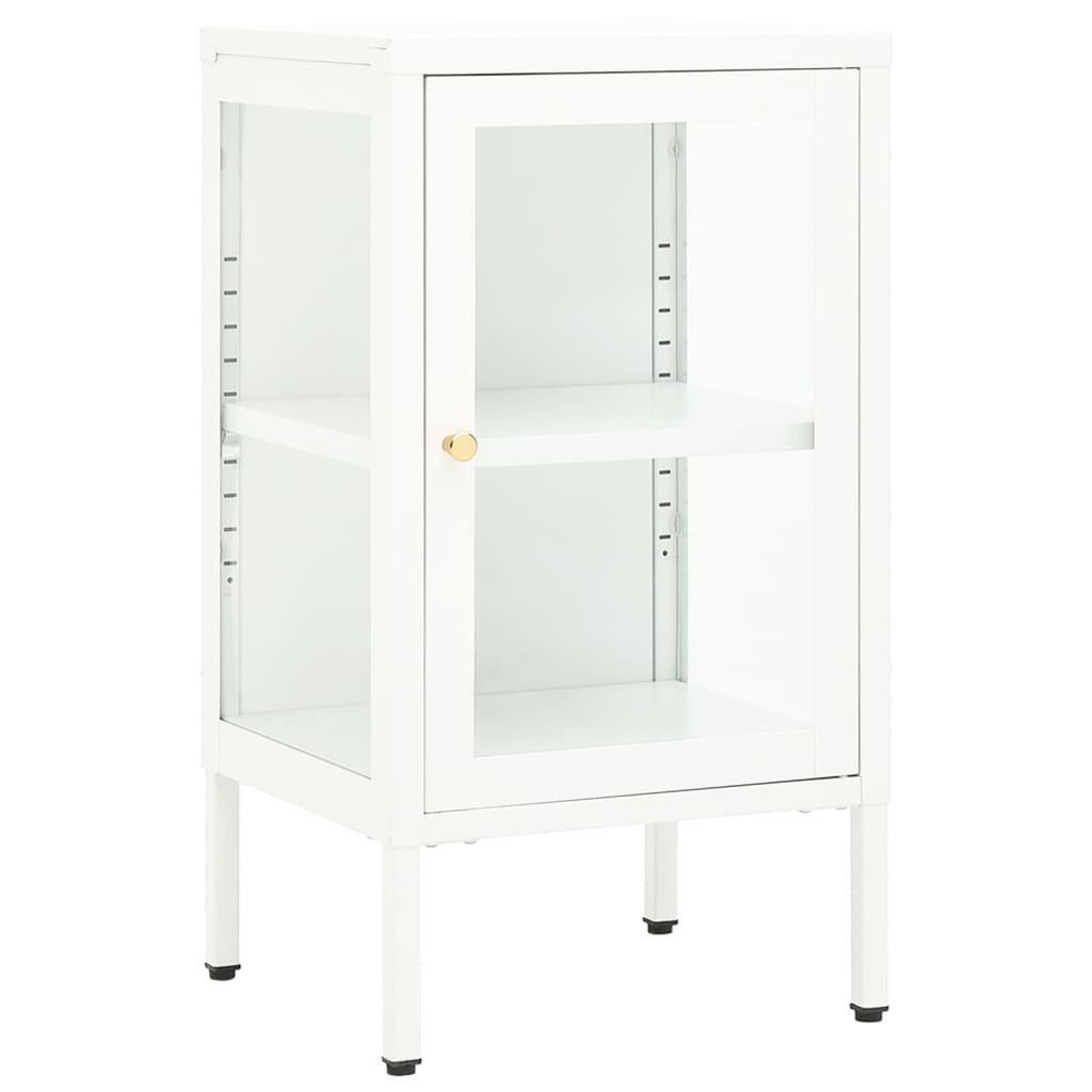 vidaXL Sideboard Sideboard 38x35x70 cm Metall und Glas (1 St)