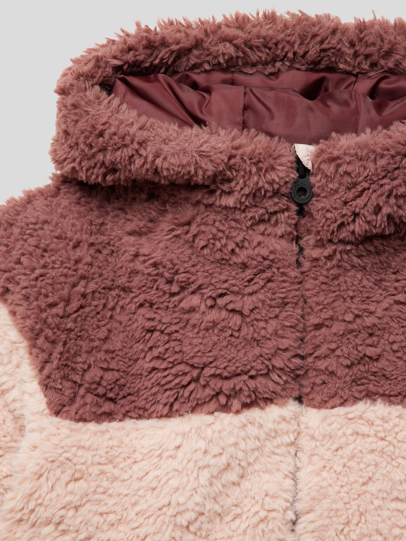 Fleecejacke mit Kapuze Modell 'CAMILLE' in rosa