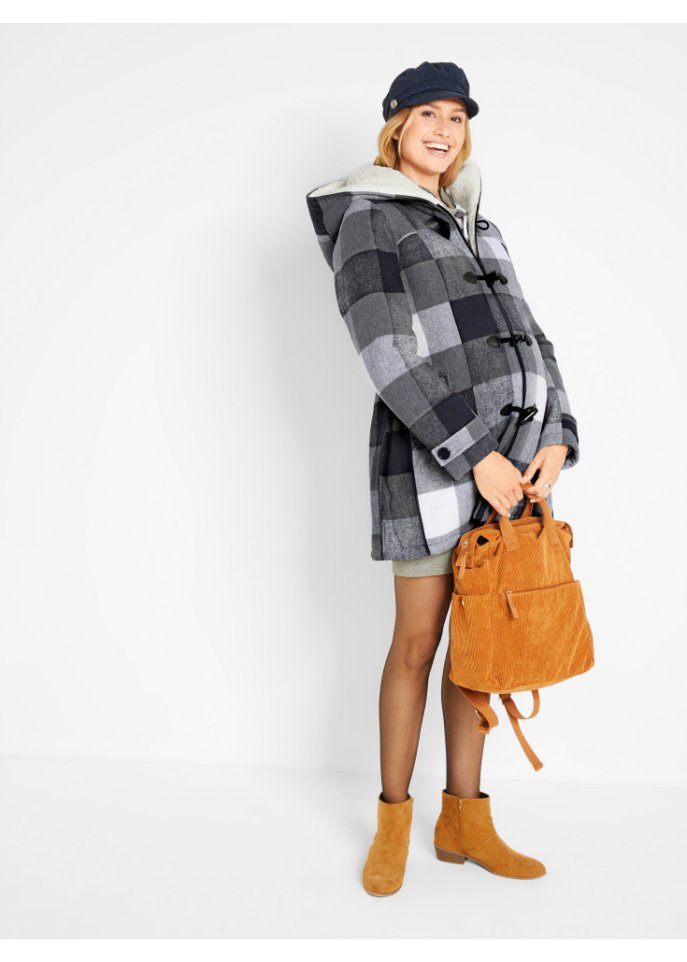 Woll-Umstandsjacke mit Teddyfutter / Tragejacke