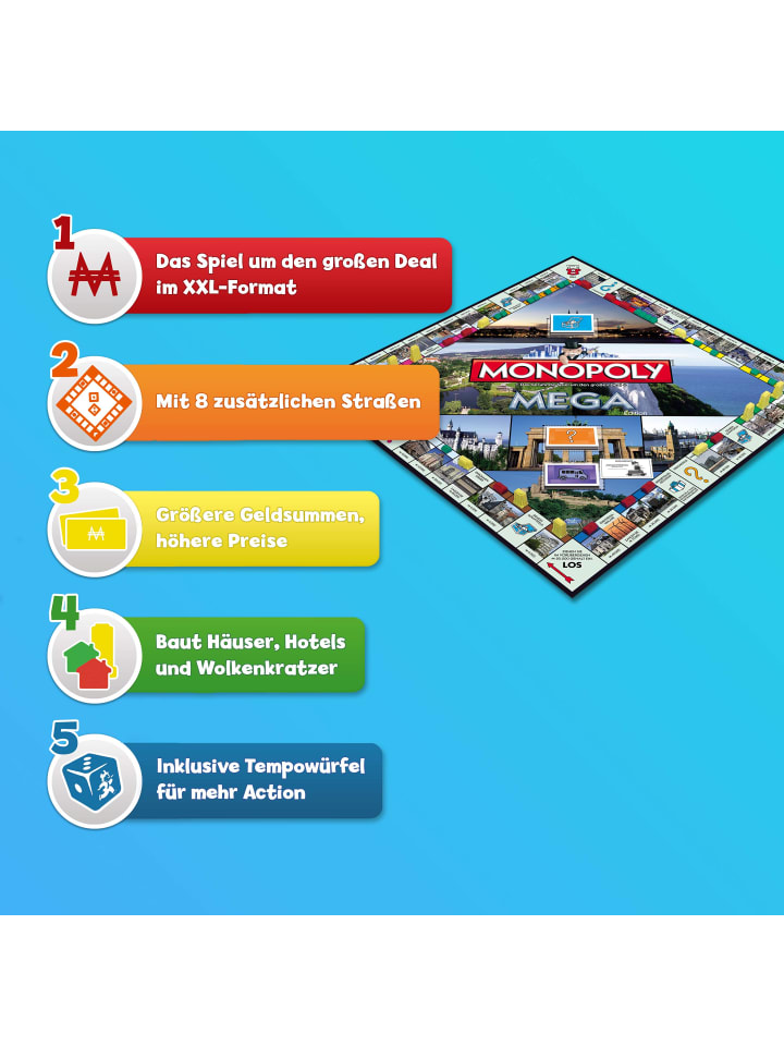 Winning Moves Monopoly Mega 2nd Edition Gesellschaftsspiel Brettspiel Spiel Auflage in bunt günstig kaufen onesize