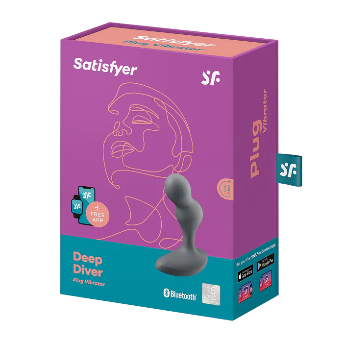 Satisfyer Deep Diver Connect App Massager Grå Intimmassager
