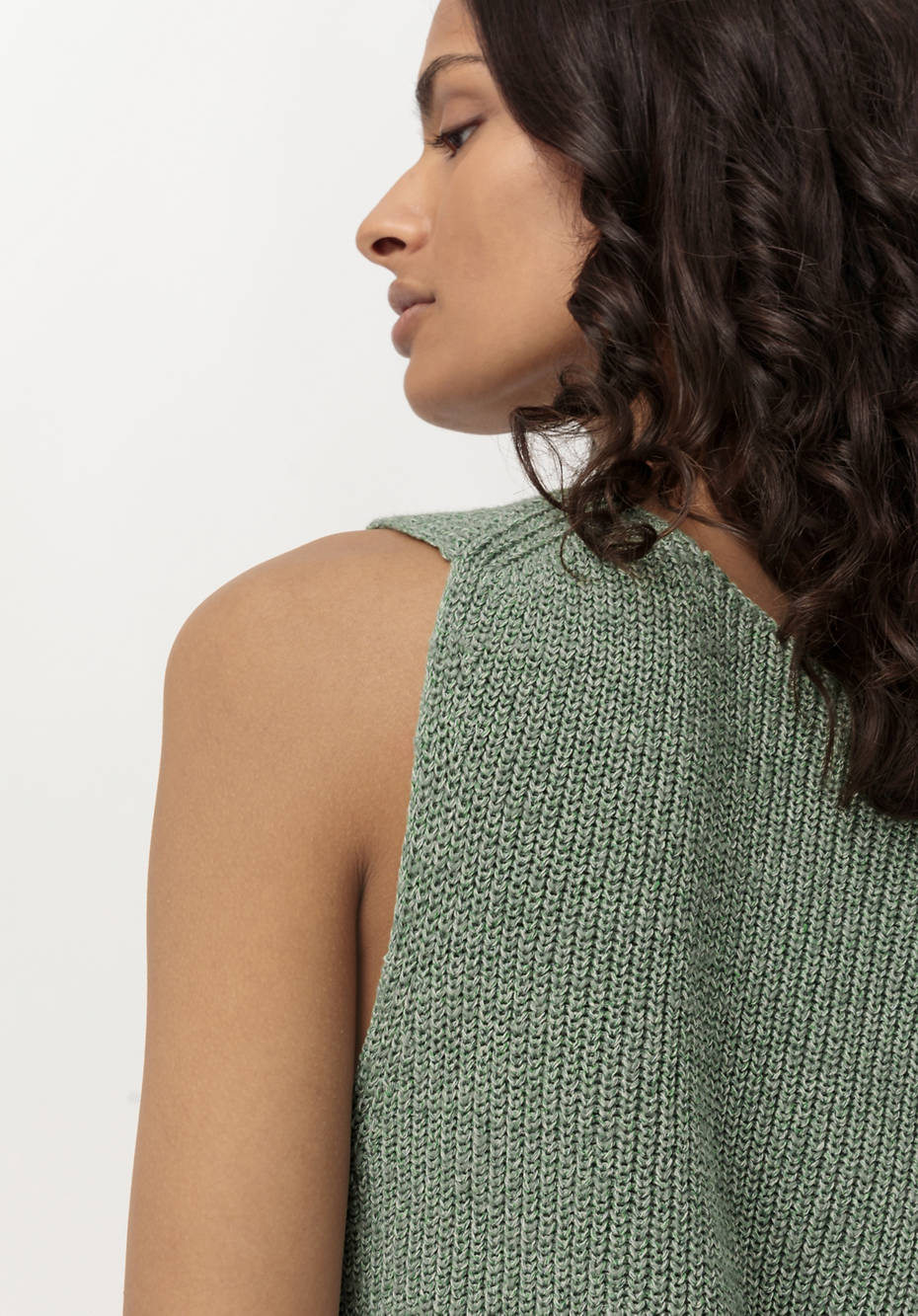 Pullover aus Bio-Baumwolle mit Leinen