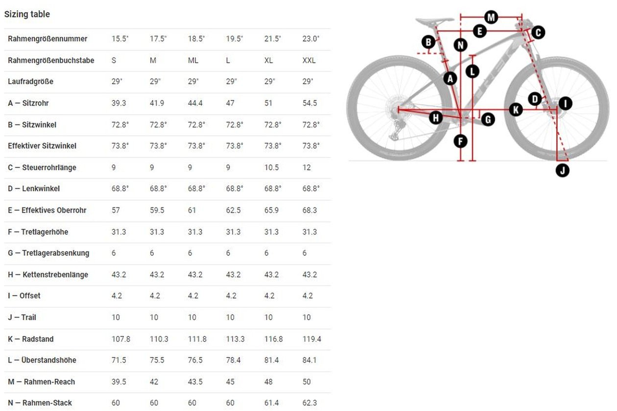 Trek Procaliber 9.5 - 2023 - 29 Zoll - Diamant