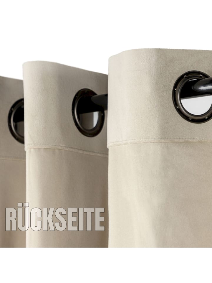 Tom Tailor TT Ösenvorhang VelvetSignature 140 x 250 cm in Beige günstig kaufen 140 x 250 cm