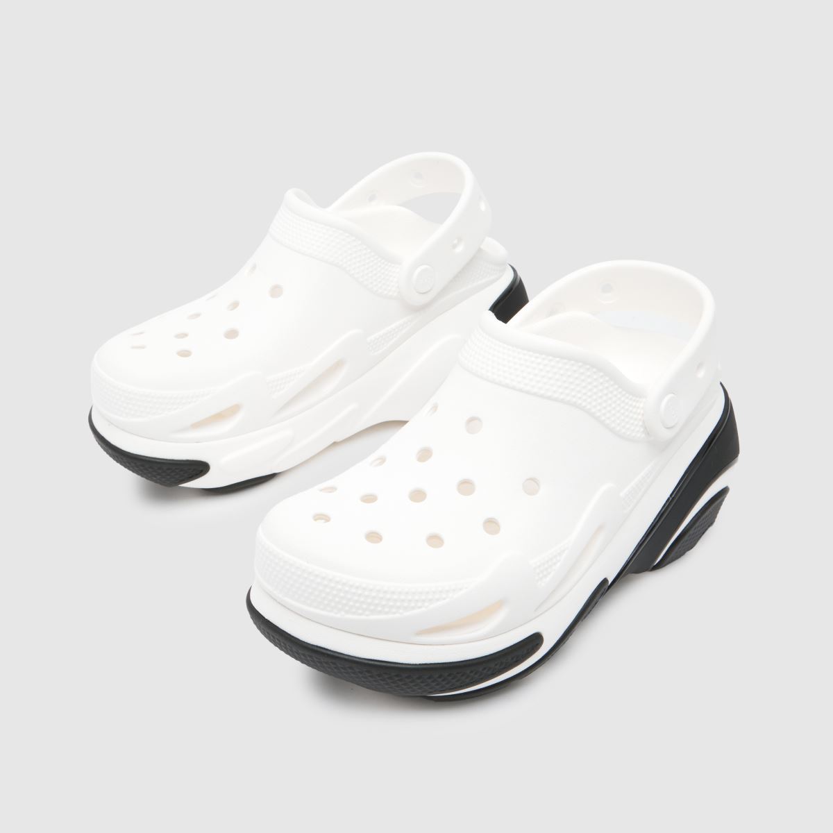 Crocs Bubble Crush klumpa szandál fehér színben