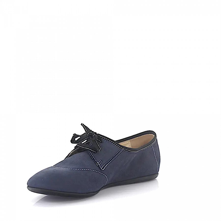 AGL Attilio Giusti Leombruni - Schnürer D519008 Veloursleder - blau