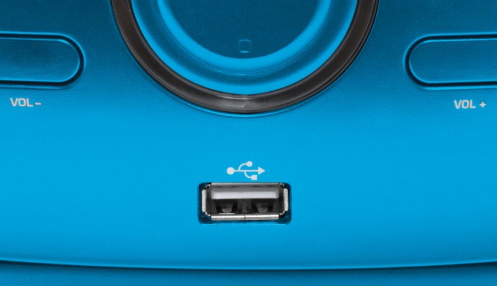 BigBen Bigben tragbarer CD Player CD61 blau USB MP3 FM Radio AUX-IN AU379310 CD-Player