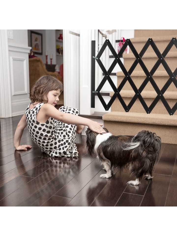 relaxdays Hundeabsperrgitter in Schwarz - (B)126 x (H)70 cm günstig kaufen onesize
