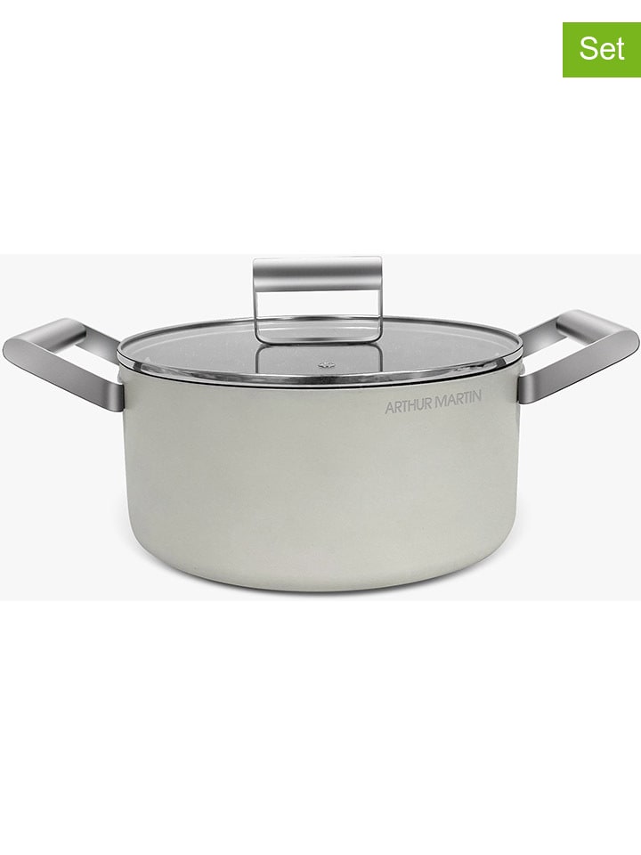 Arthur Martin 2tlg. Set: Kochtopf in Creme - Ø 20 cm günstig kaufen onesize
