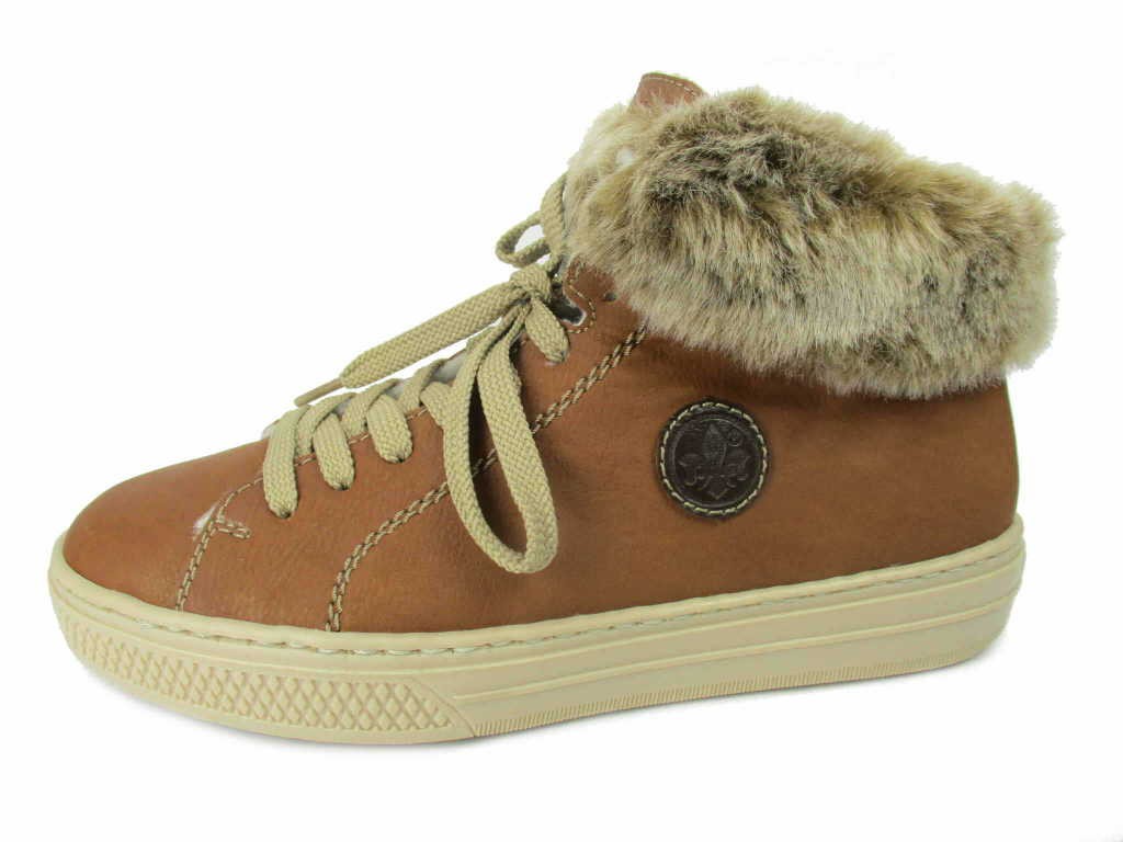 RIEKER Schnür-Stiefeletten braun