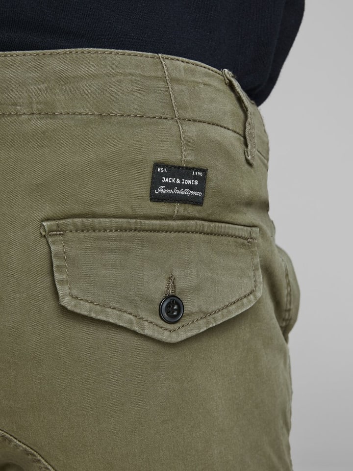 Jack & Jones Hose Cargo Jogger Pants PAUL FLAKE AKM 542 Twill Gummibund in Olive günstig kaufen