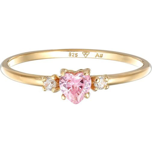 Elli Ring Herz Zirkonia Liebe Verlobung 925 Silber