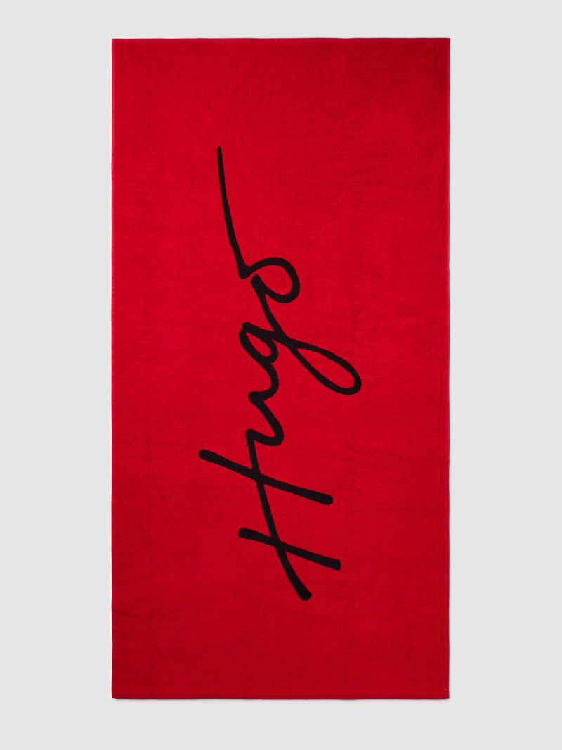 Handtuch mit Label-Detail in rot