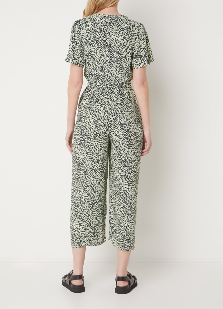Whistles Diagonal loose-fit jumpsuit with leopard print