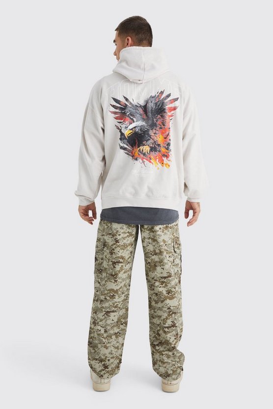 Oversize Hoodie mit Homme-Print