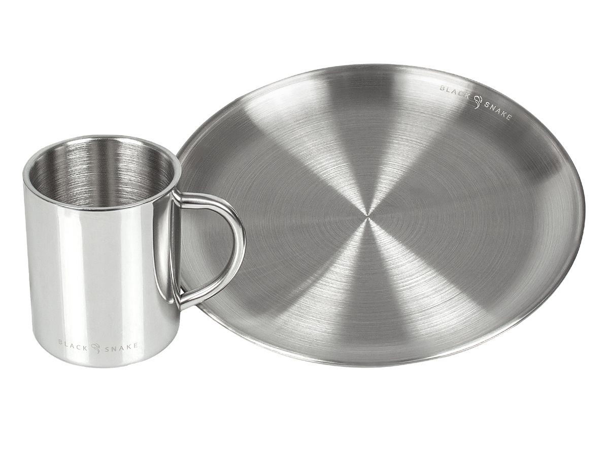Black Snake 2-teilig Edelstahl Campinggeschirr Set