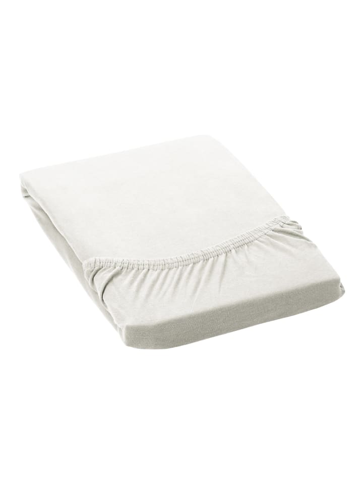 GMD Living Jersey Premium Spannbettlaken JANNEBY in Farbe Naturweiß günstig kaufen