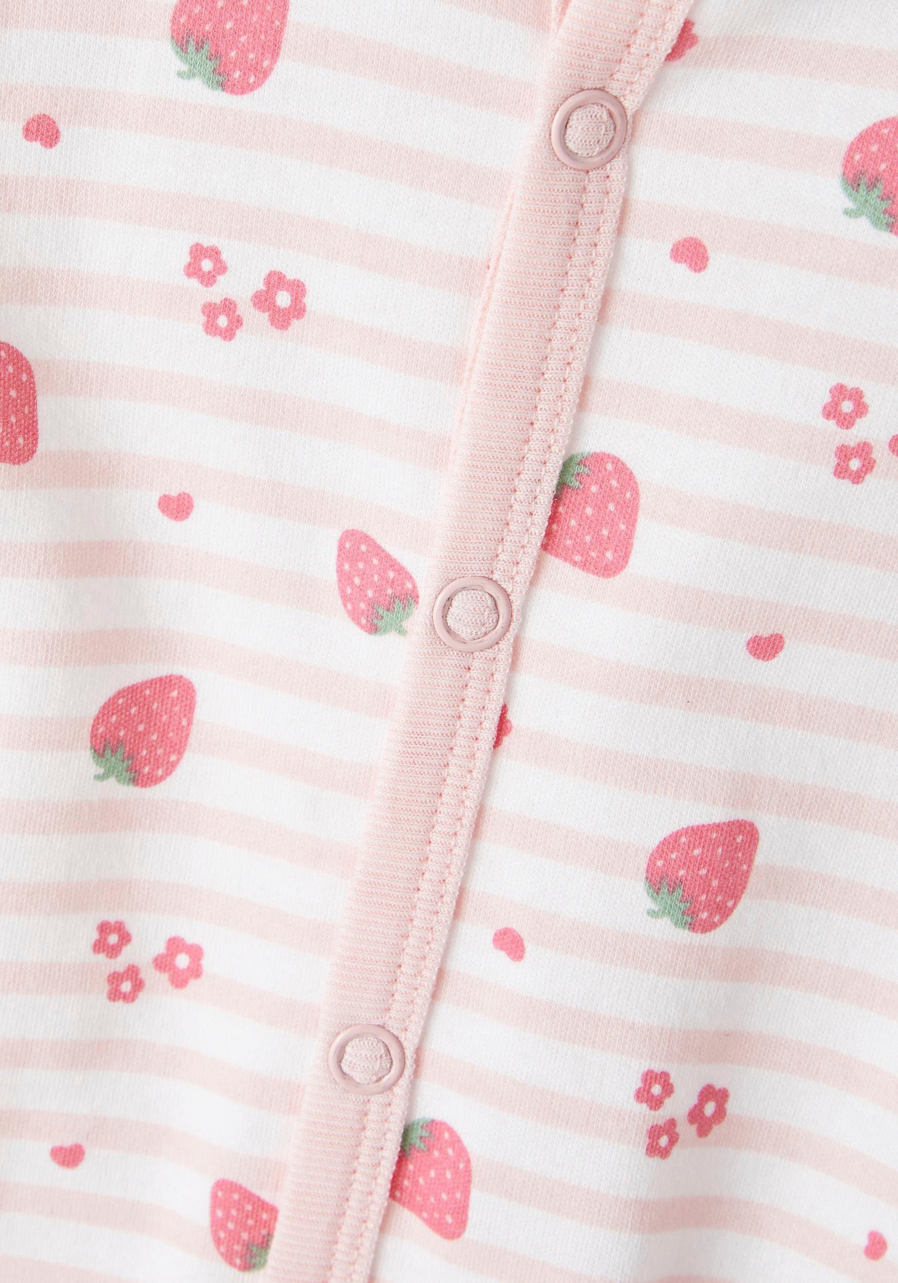 Name It Schlafoverall NBFNIGHTSUIT 2P W/F STRAWBERRY NOOS (Packung, 2-tlg)