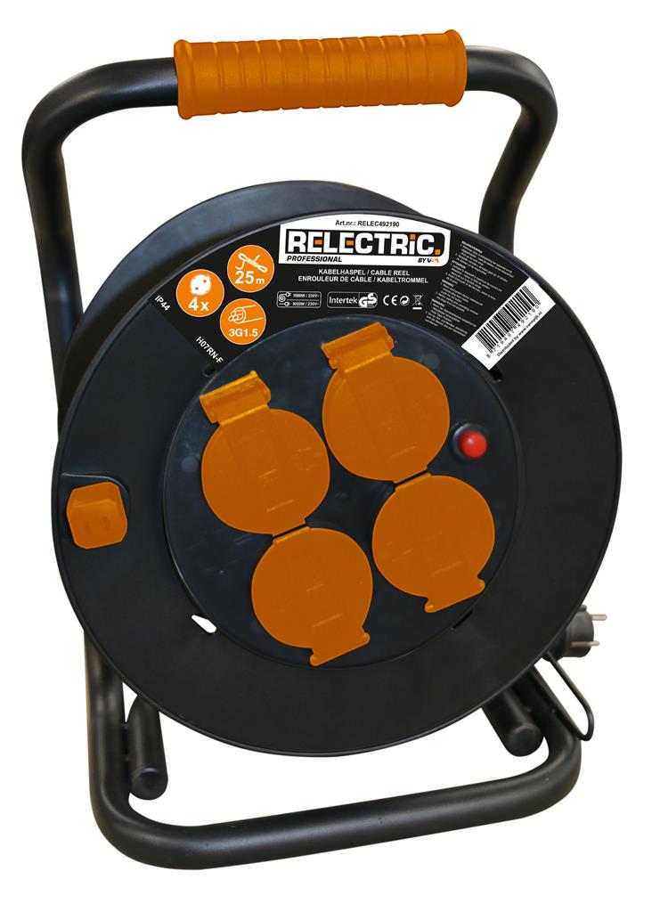 Relectric ELEC493104 PRO Kabelhaspel 25 mtr IP44 3 x 2,5 mm