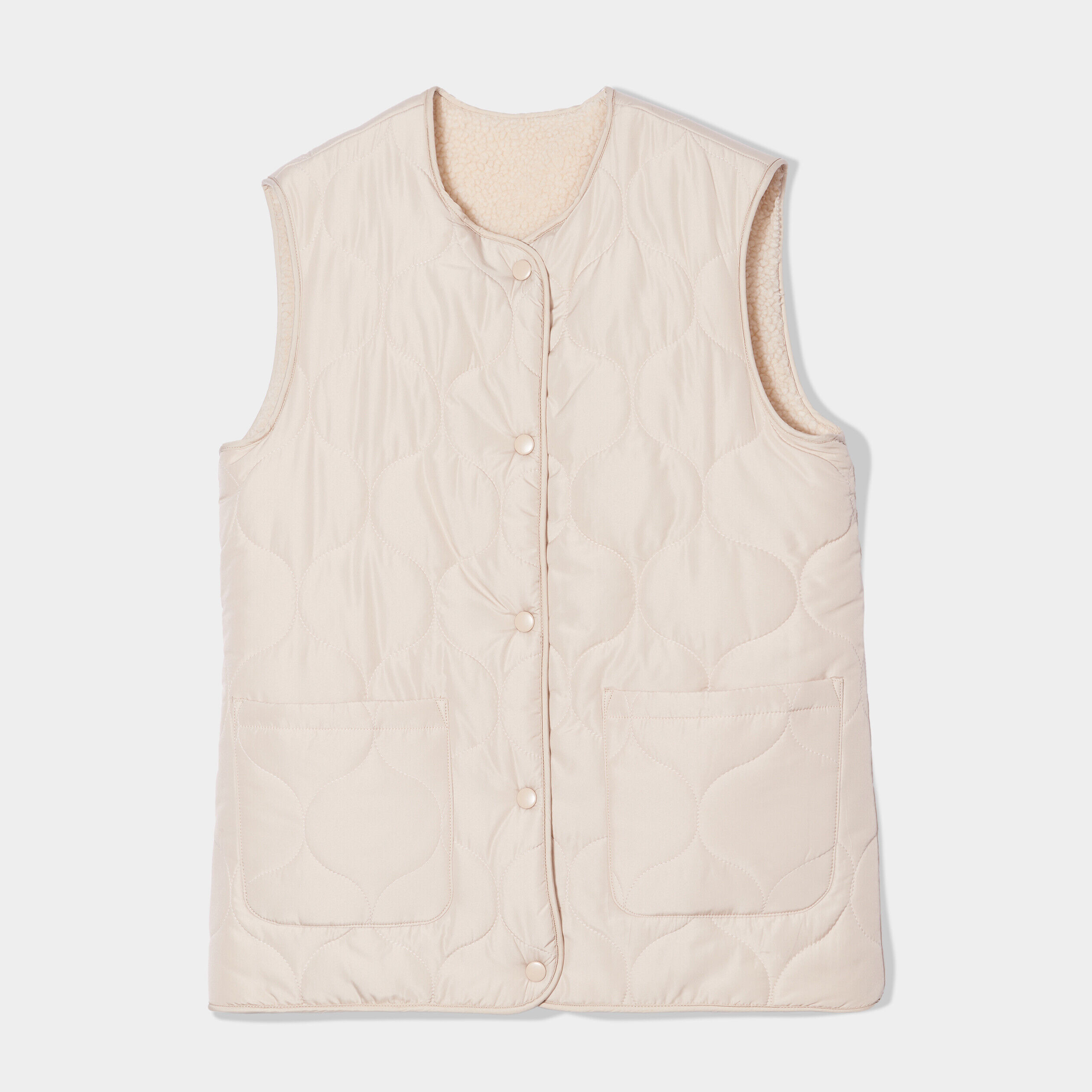Veste réversible sans manches sable femme | Cache Cache