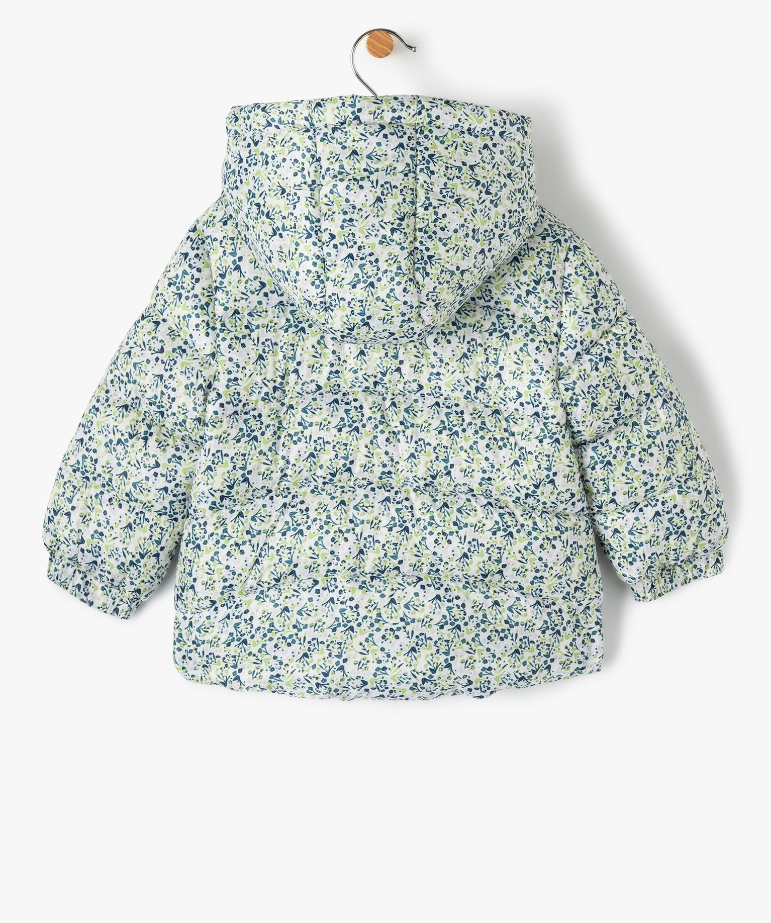 Blouson bébé fille matelassé à motifs fleuris avec doubl... multicolore | GEMO