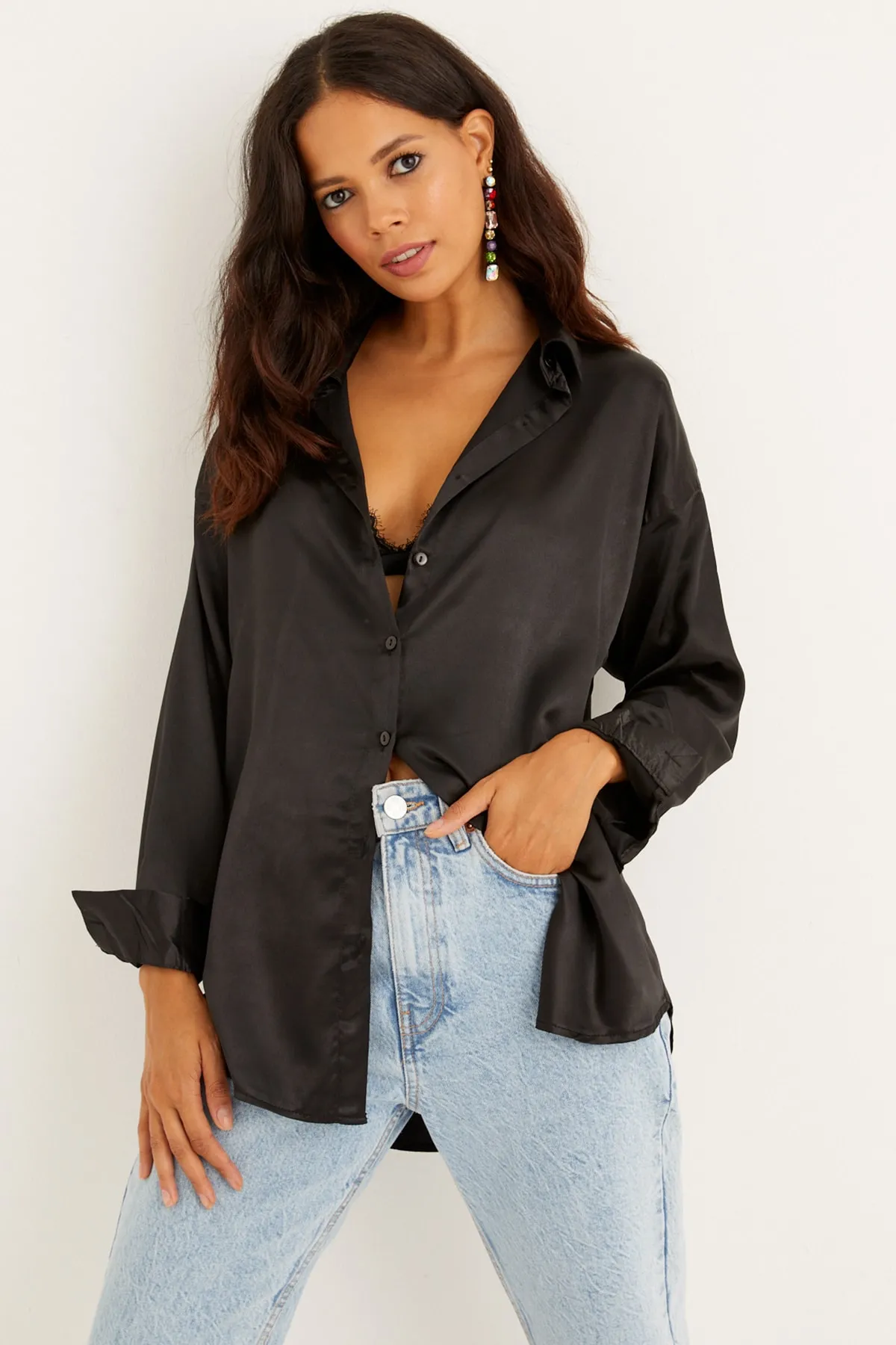 Cool & Sexy  Hemd - Schwarz - Oversized