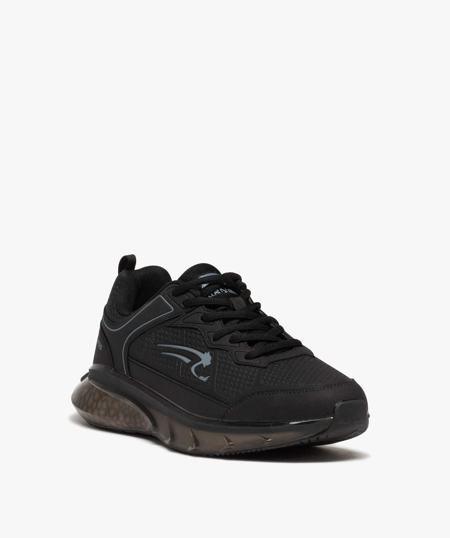 Baskets homme running dessus mat uni - Airness noir | GEMO