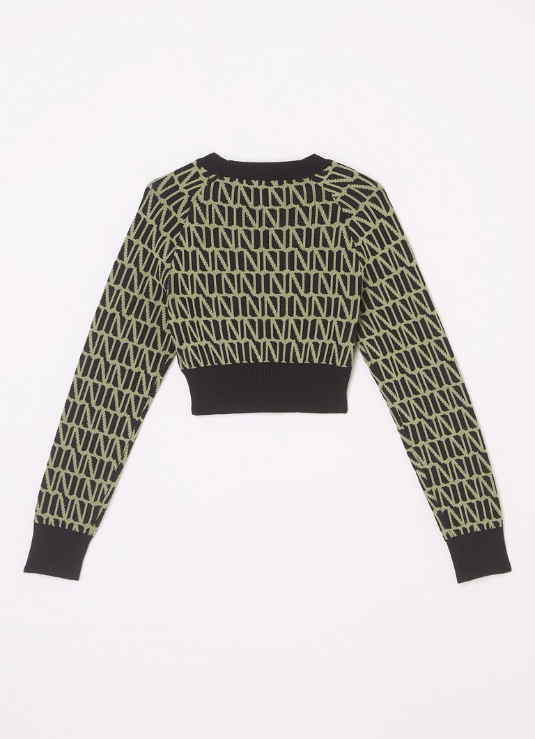 Pulover scurt NIK&NIK Miro din tricot fin cu logo țesut.