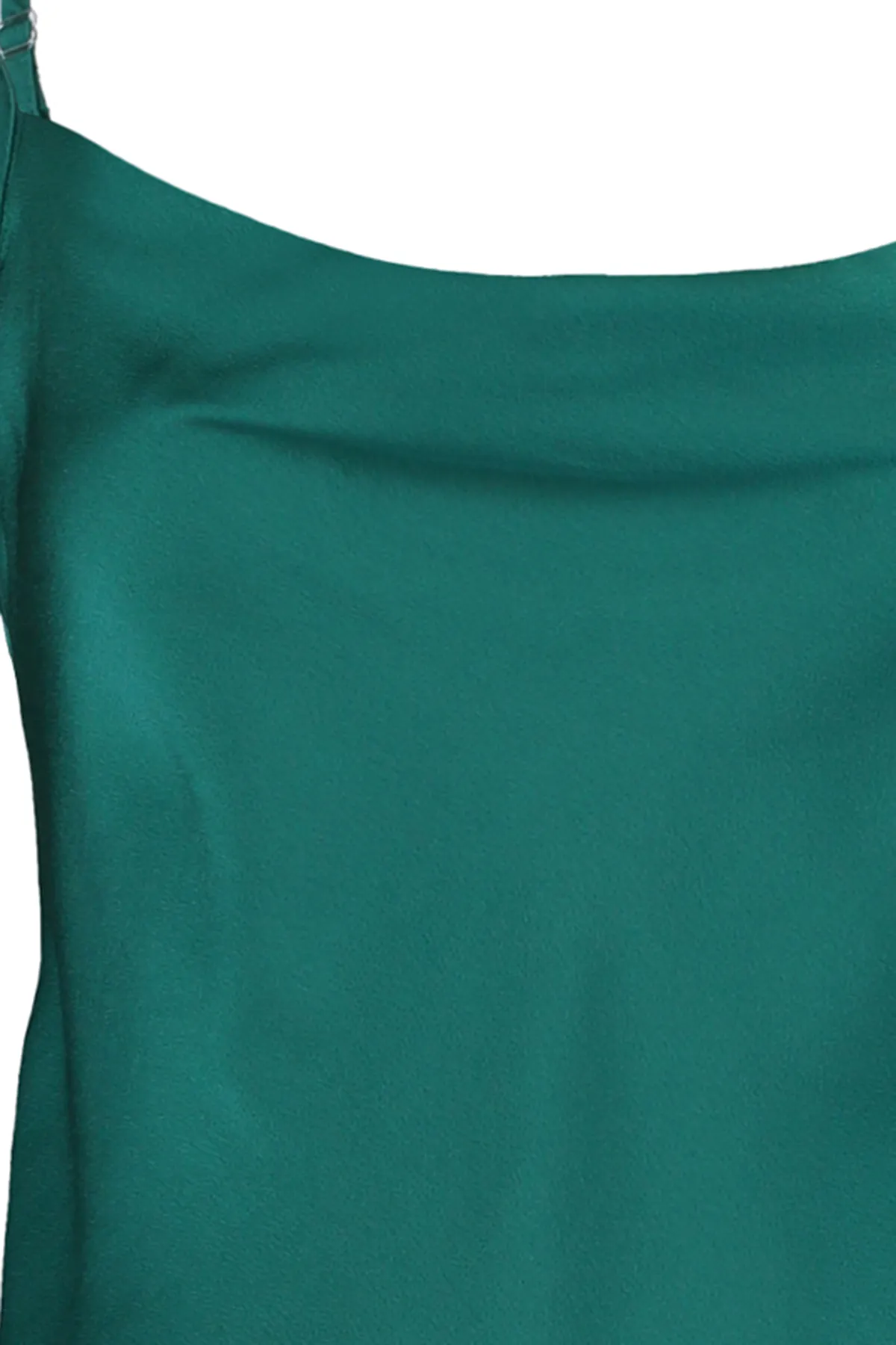 Trendyol Collection  Smaragdgrüne Satin-Webbluse mit Riemchenkragen TWOSS19BB0161