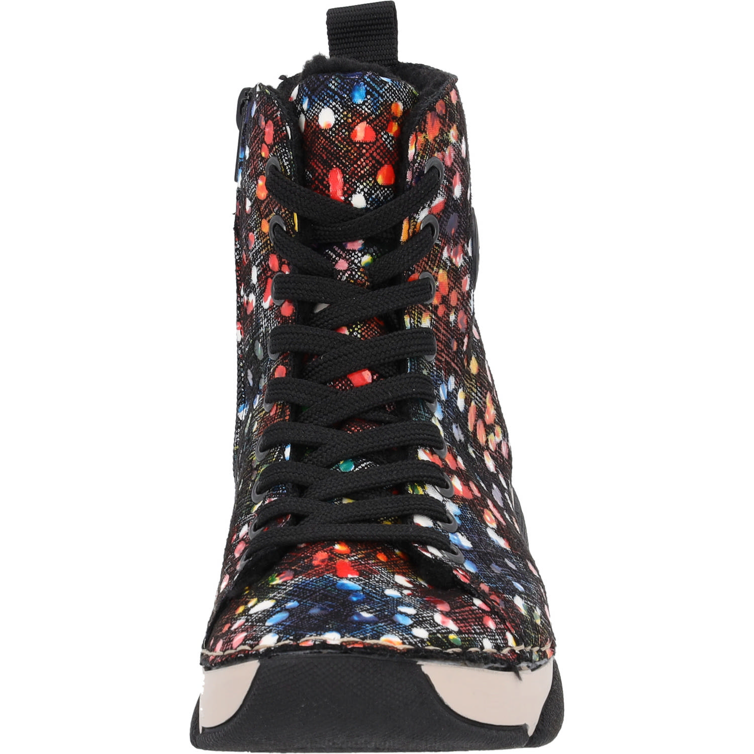 Rieker 45910, Schnürstiefel, Damen, schwarz-multi