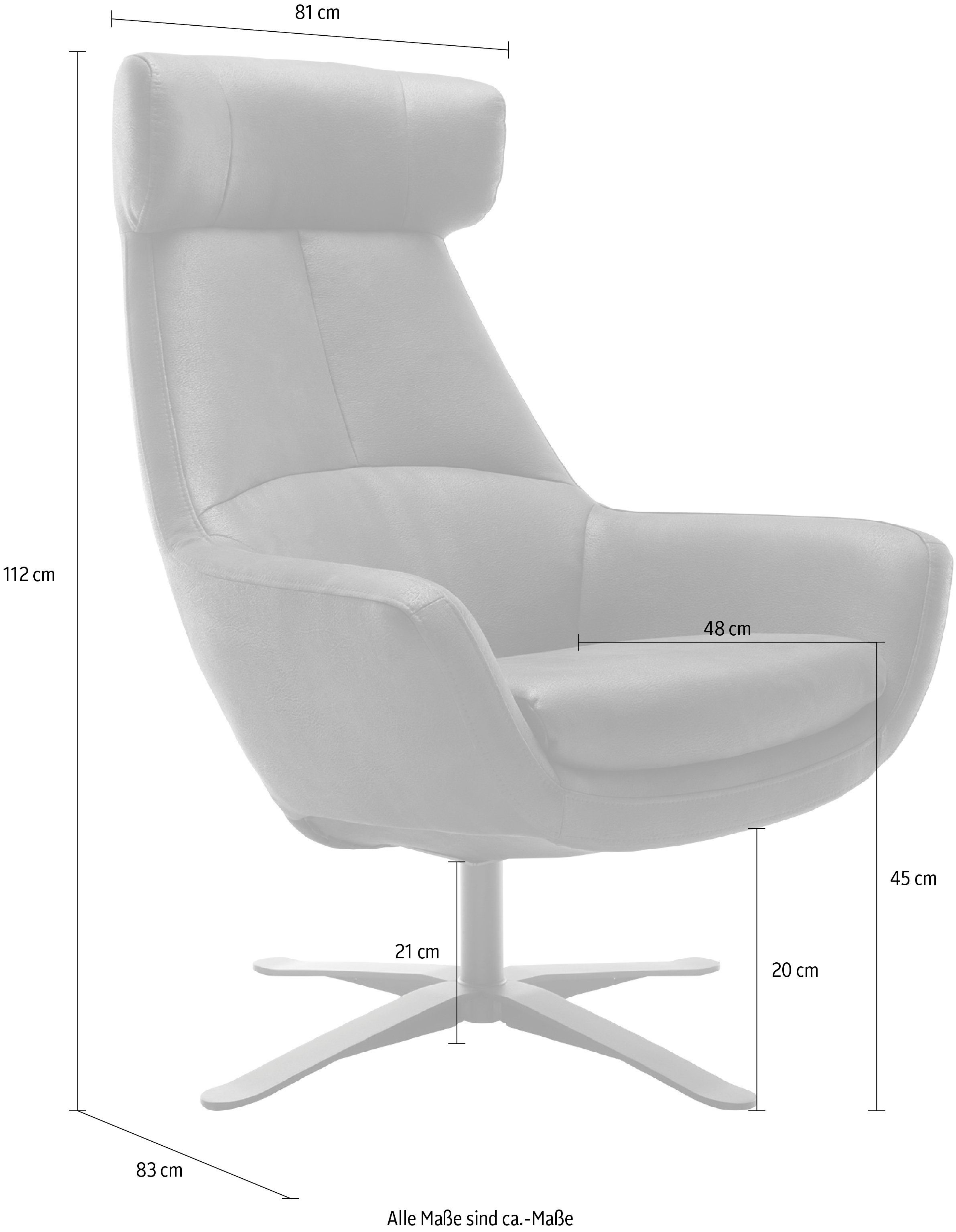 BETYPE Drehsessel Be Organic High Back, in elegantem Design mit Drehfunktion