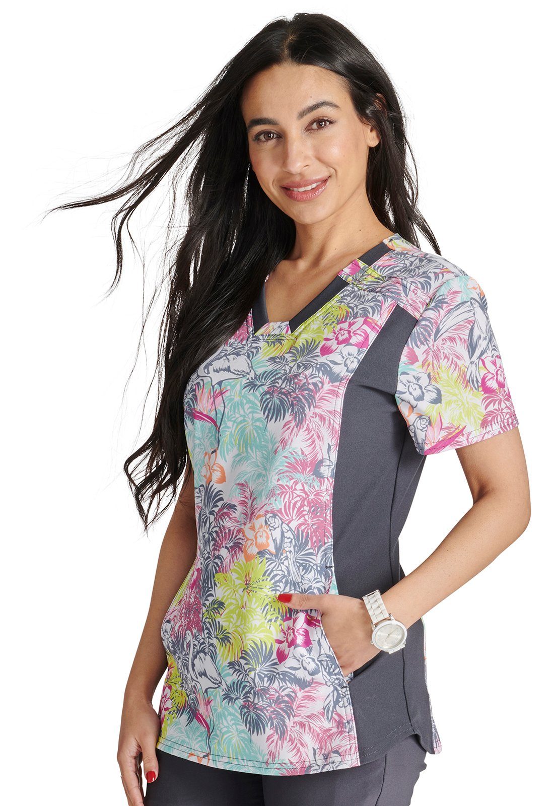 Cherokee Funktionsbluse Bunt bedruckter Damen Kasack 