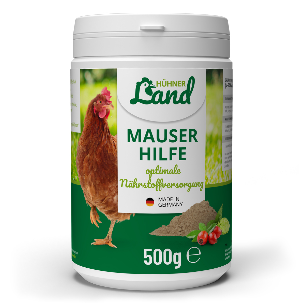 HÜHNER Land Futter & Heu HÜHNER Land Mauserhilfe 500g