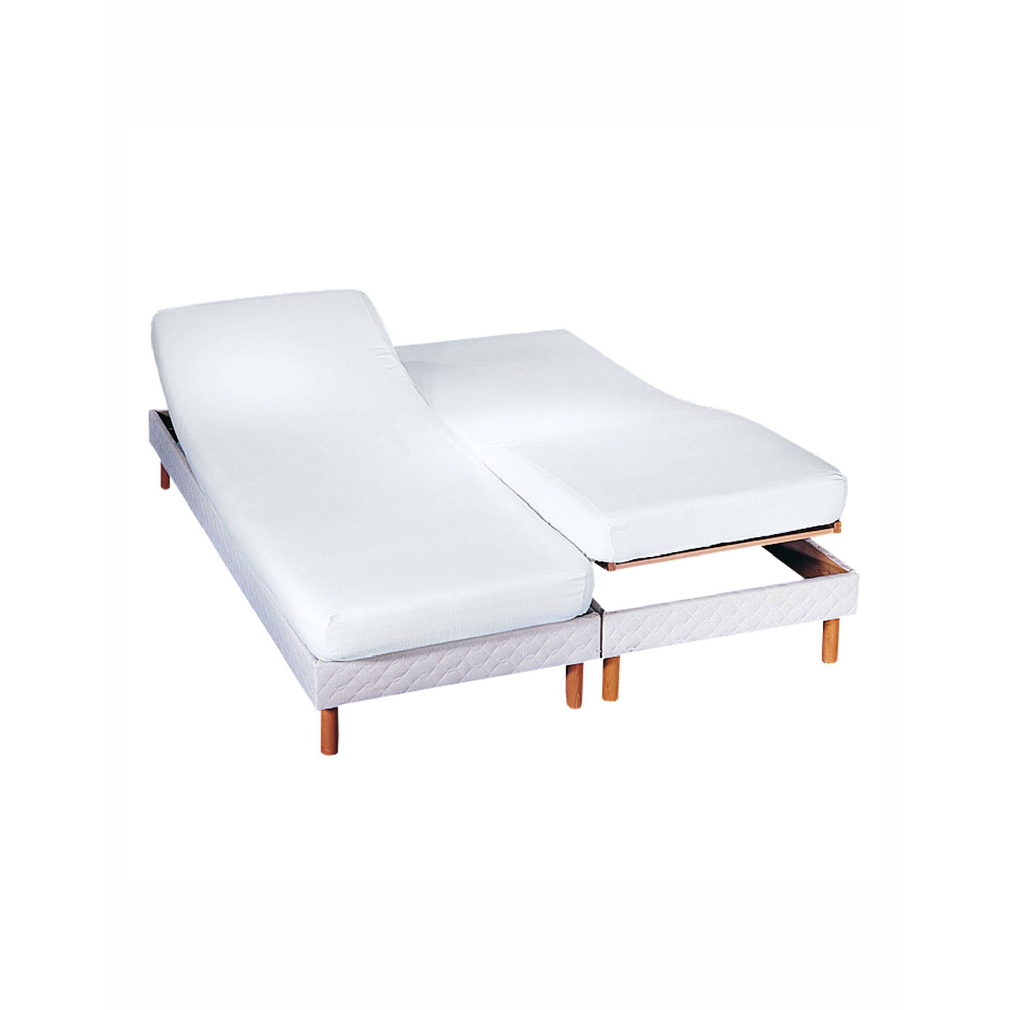 Protège-matelas tête et pieds relevables molleton bi-extensible absorbant